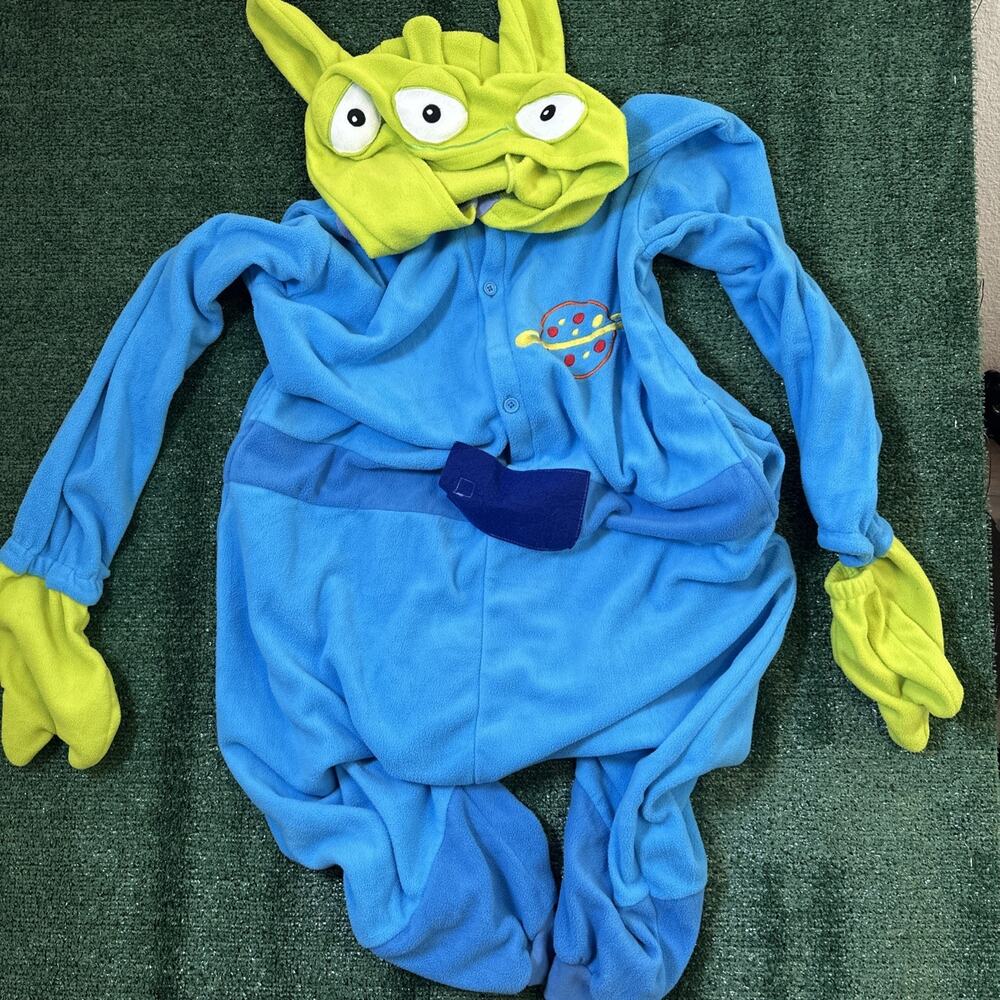 Toy Story Alien Costume Beauty Shine One Piece Pajamas Blue SZ M Cosplay